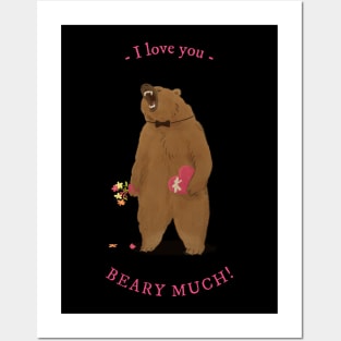 Bear in love Posters and Art